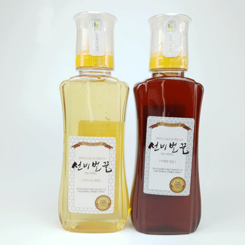 자연벌꿀 100% 아카시아꿀, 야생화꿀 500g, 선비벌꿀